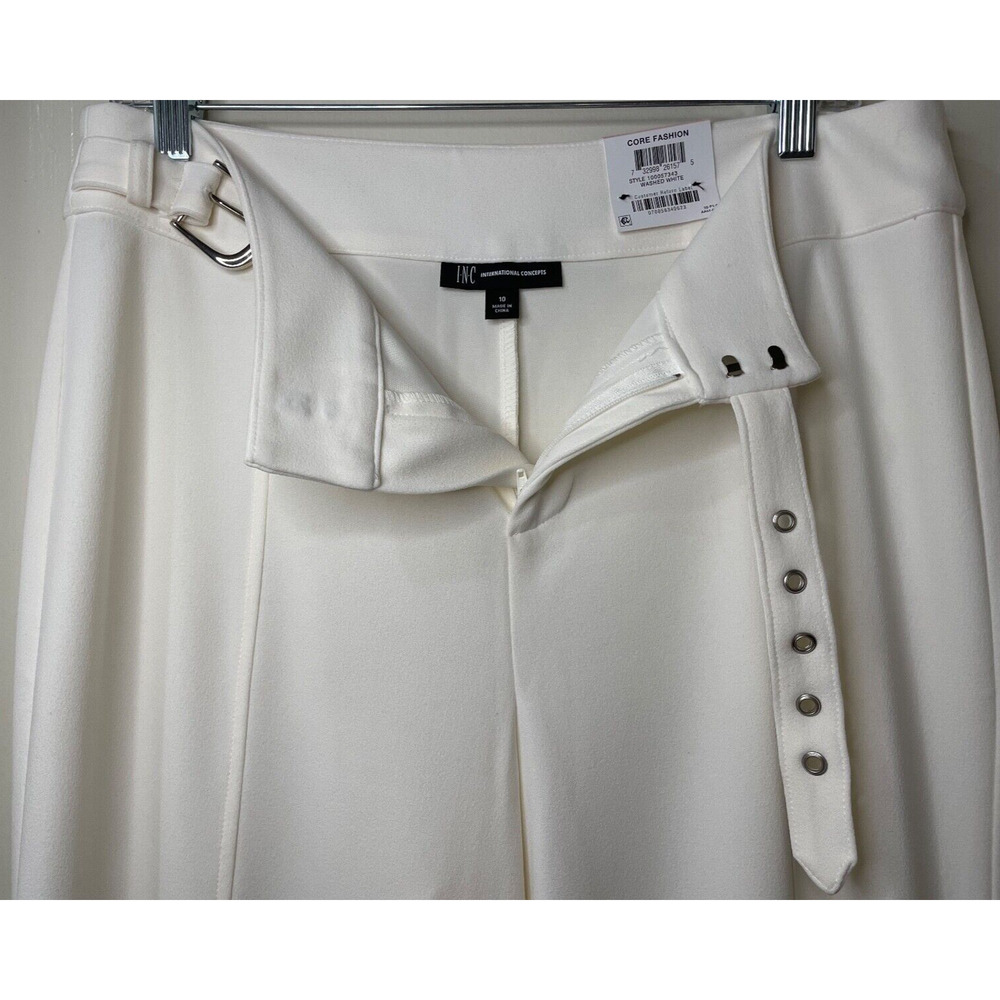 NWT INC Women's Side Belt Wide Leg Pant SIZE 10 NEW - Picture 5 of 10